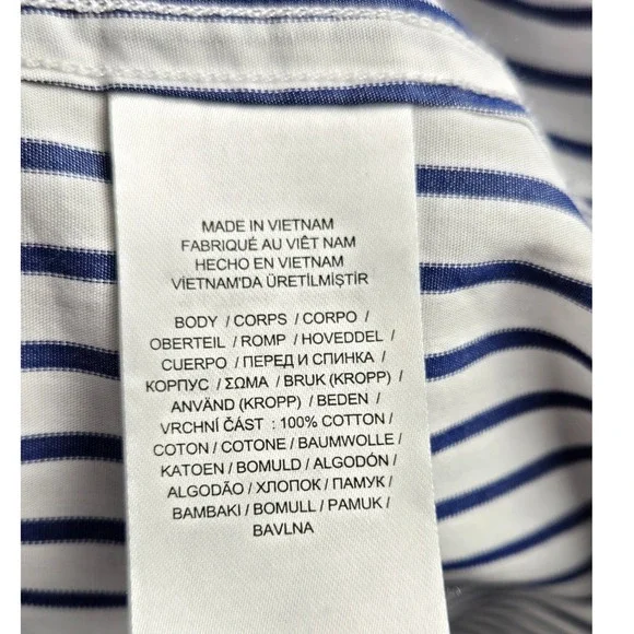 Ralph Lauren Black 100% Cotton Label Nautical Coastal Grandma Button Up, Medium - Picture 2 of 3